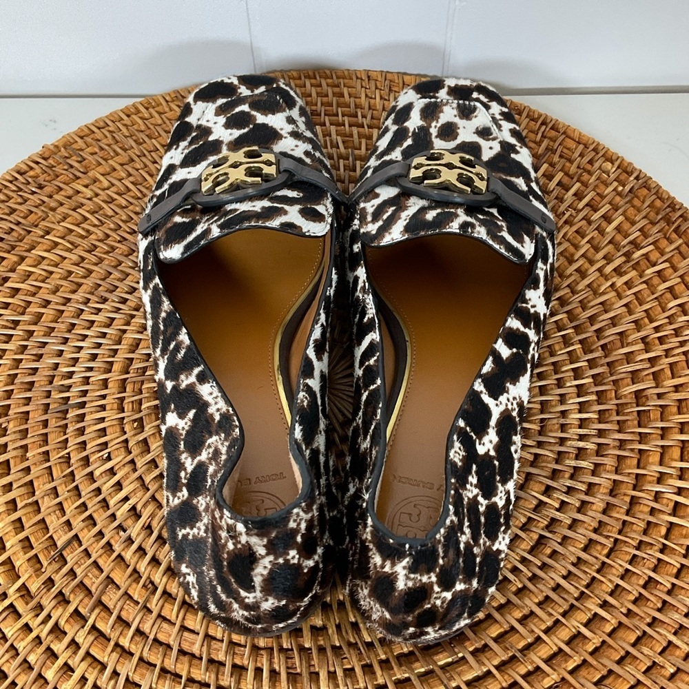 Tory Burch 'Metal Miller' Loafer Leopard Print Calf Hair Size 8M MSRP $348 - Picture 5 of 6
